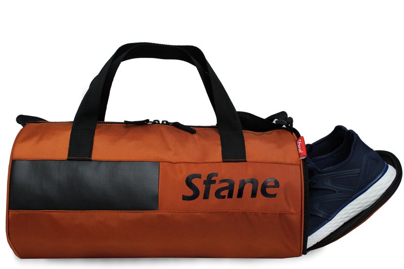 Sfane Gym Bags for Men with Separate Shoe Compartment Sports Gym Bag for Women Duffle Bags for Gym, Duffel Bags Sports Bag - Orange - Image 1