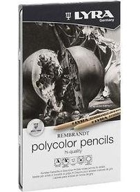 Lyra Rembrandt Polycolor Gray Tones Dry Color 12 Colors 