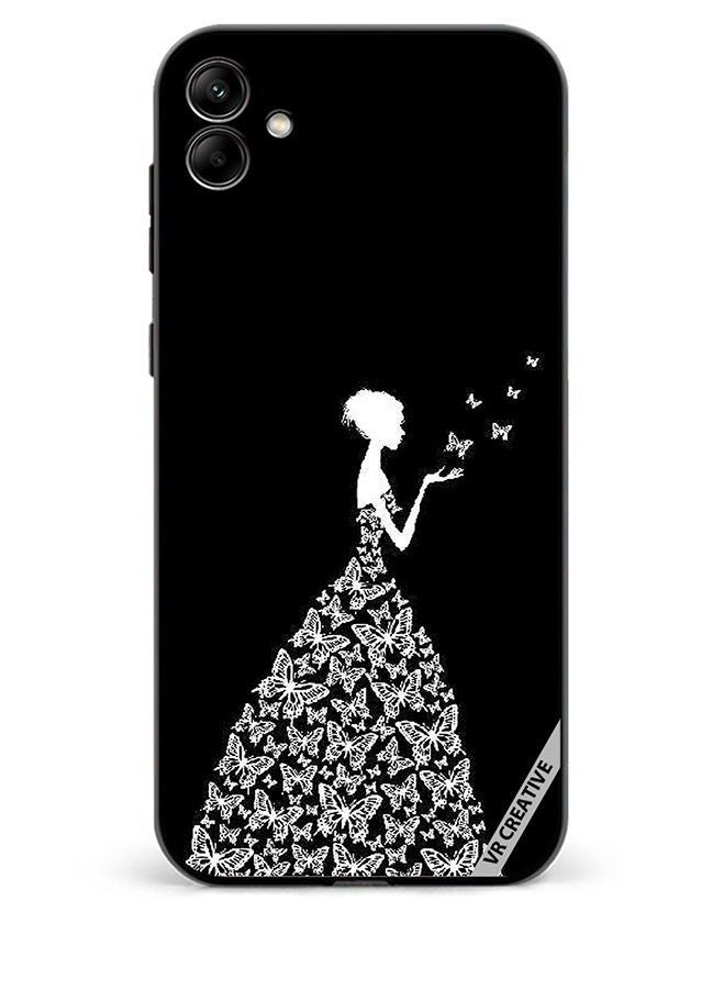 VR CREATIVE Protective Case Cover For Samsung Galaxy A04 Girl In Butterfly Dress Design Multicolour  - Image 1