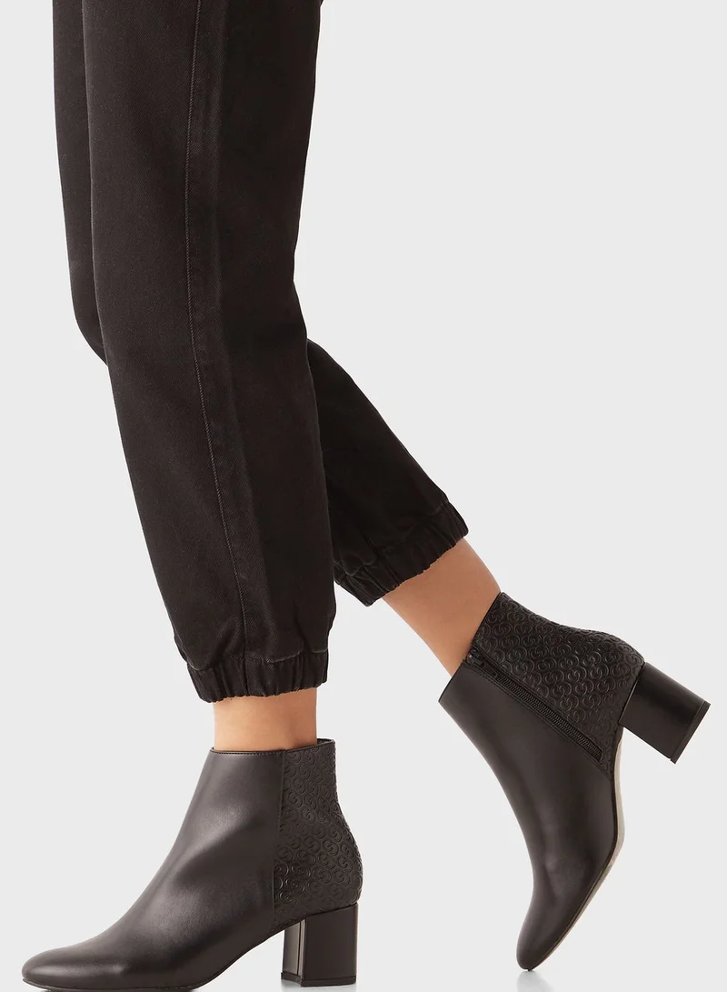 Celeste Mid Heel Ankle Boots