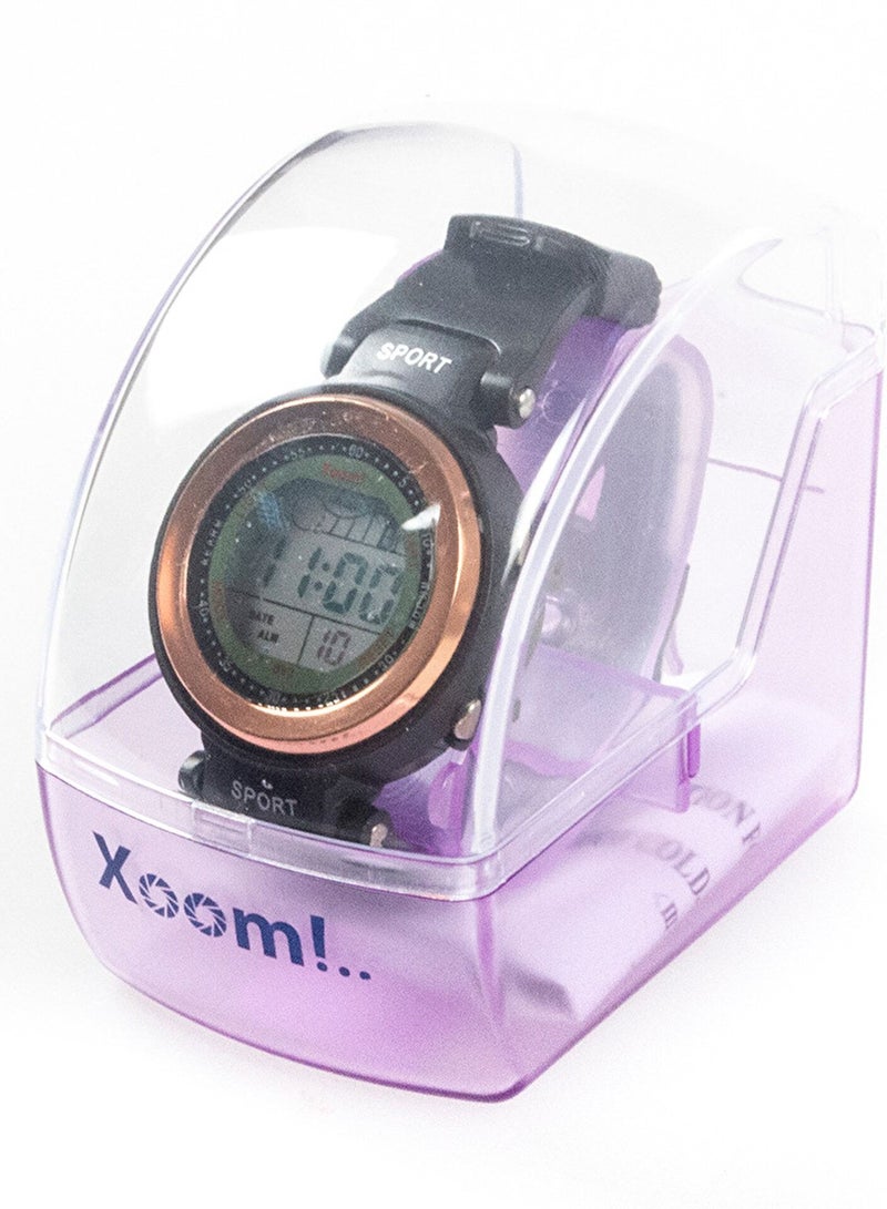 Xoom Digital Wristwatch Silicone Cordon Digital Wrist Watch Illuminated Display Unisex Wrist Watch Water Resistant - Image 2