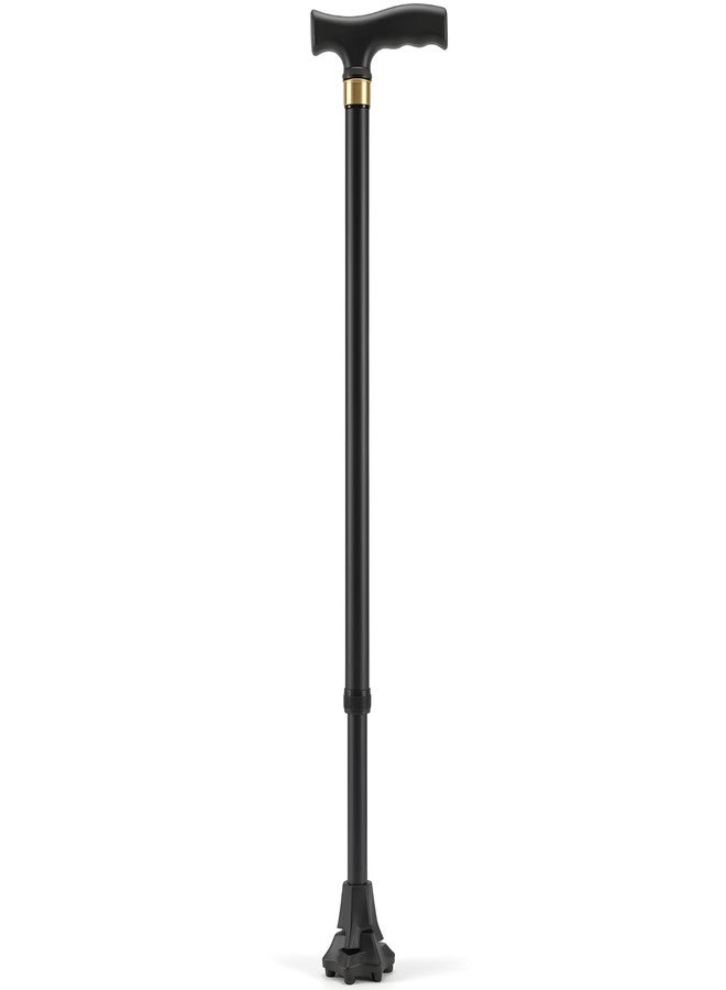 MCP Jindal Premium Height Adjustable Walking Stick Aluminium Cane Trekking Support Stick for Men, Women & Old People (Black) - Image 1