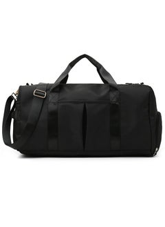 MahMir Gym Bag with Shoes Compartment Sports Bag with Waterproof Pocket for Wet Towels, Travel Duffel Bag for Men and Women by MahMir Black  - Image 2