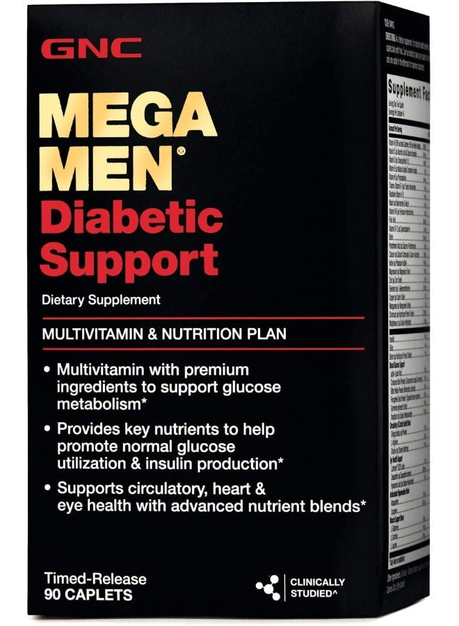 GNC GNC Mega Men Diabetic Support 90 Caplets - Image 1