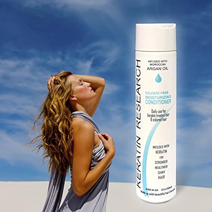 KERATIN RESEARCH Argan Oil Conditioner Sulfate Free 10oz with Argan Oil, Jojoba Oil, Collagen Amino Acids, Keratin Color Safe for Men Women All Types of Hair - Image 2