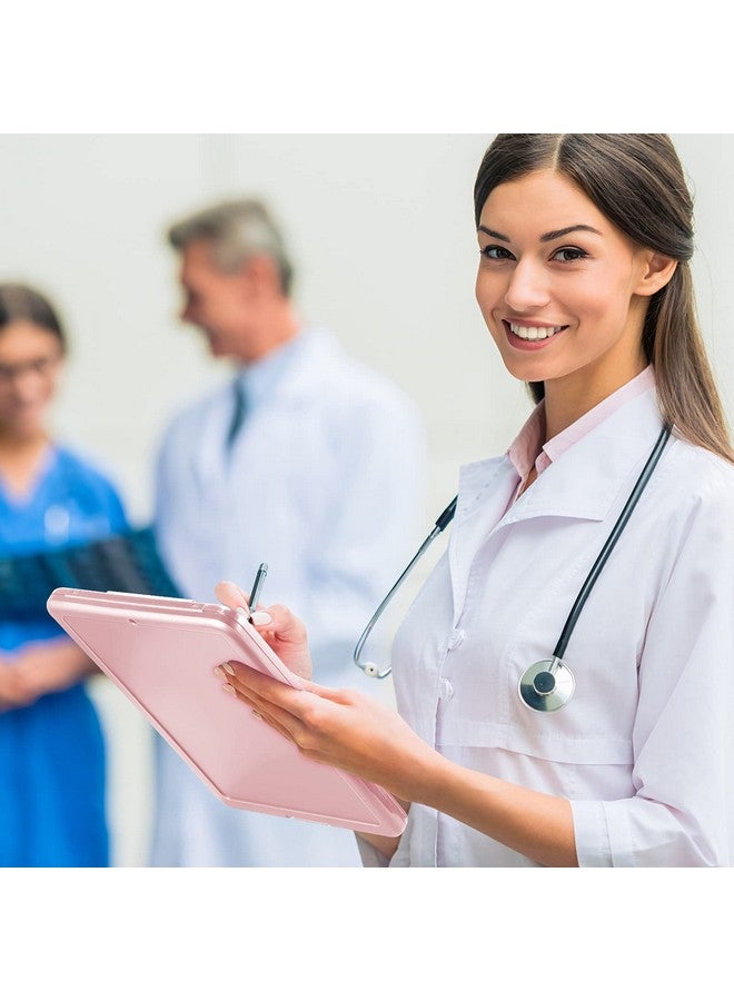 SITHON Nursing Clipboard With Storage Heavy Duty Portable Writing Clipboard With Compartment Organizer For Nurse Doctor Medical Professionals Teachers Students Sales Coach School Office (Pink) - Image 5