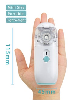 VINSOC Ultrasonic Mesh Nebulizer for children Men Women Mini Handheld Portable Steam Humidifier for home and travel White  - Image 2