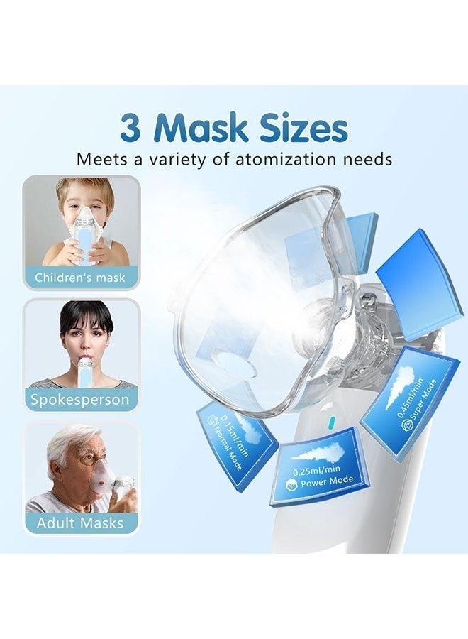 VINSOC Ultrasonic Mesh Nebulizer for children Men Women Mini Handheld Portable Steam Humidifier for home and travel White - Image 5