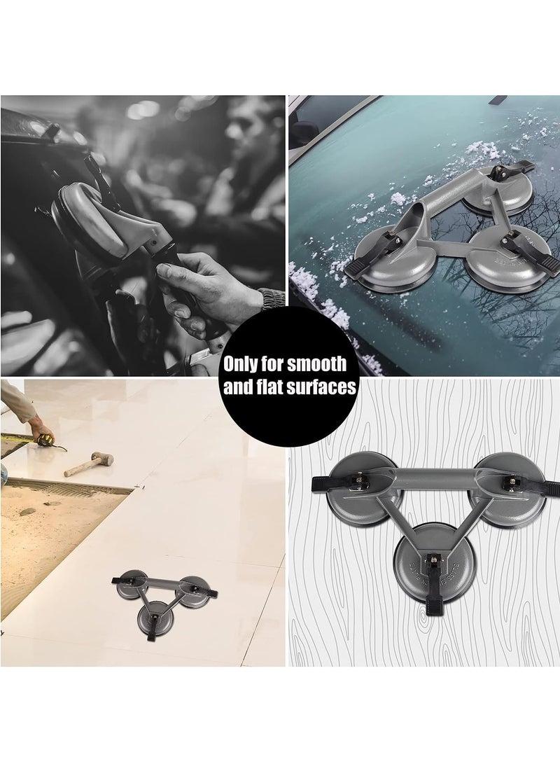 حمالات زجاج فضية 3 يد ثلاثي – قدرة رفع تصل إلى 120 كجم - Image 4