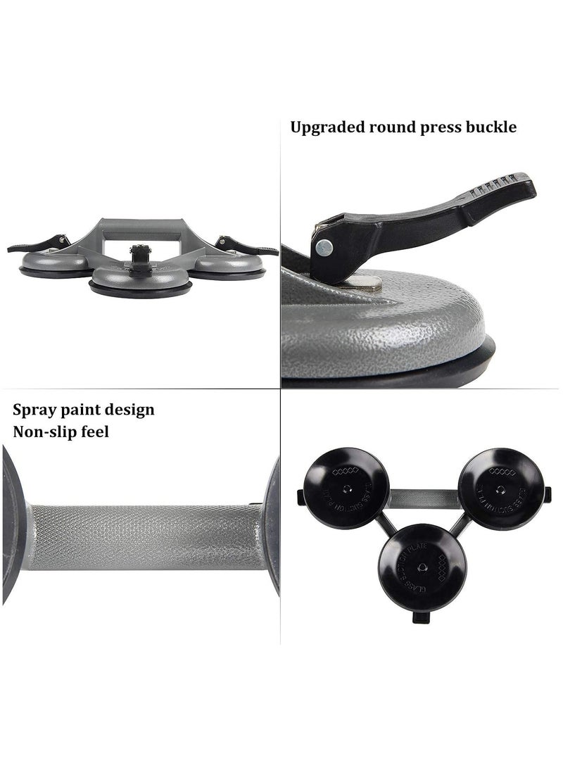 حمالات زجاج فضية 3 يد ثلاثي – قدرة رفع تصل إلى 120 كجم - Image 5