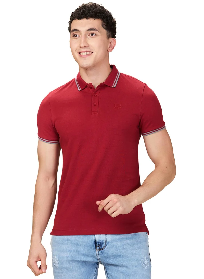 Being Human Men Polo Collar Slim Fit T-shirt