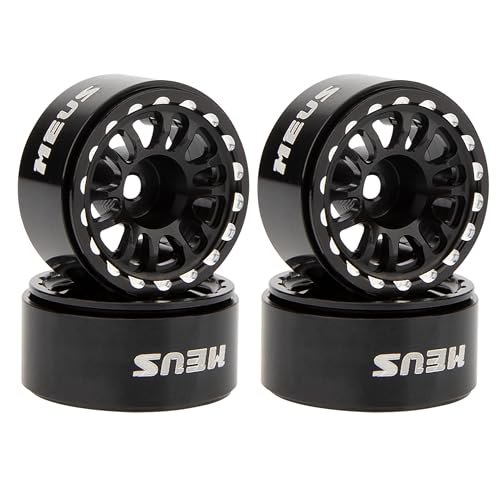 MEUS RACING 07 Beadlock Wheels Rims Wheel for Axial SCX30 Redcat Ascent32 130 132 RC Crawler Upgrades Type C Black - Image 1