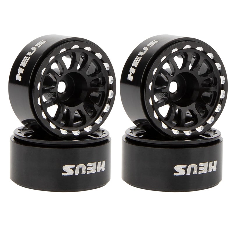 MEUS RACING 07 Beadlock Wheels Rims Wheel for Axial SCX30 Redcat Ascent32 130 132 RC Crawler Upgrades Type C Black - Image 3