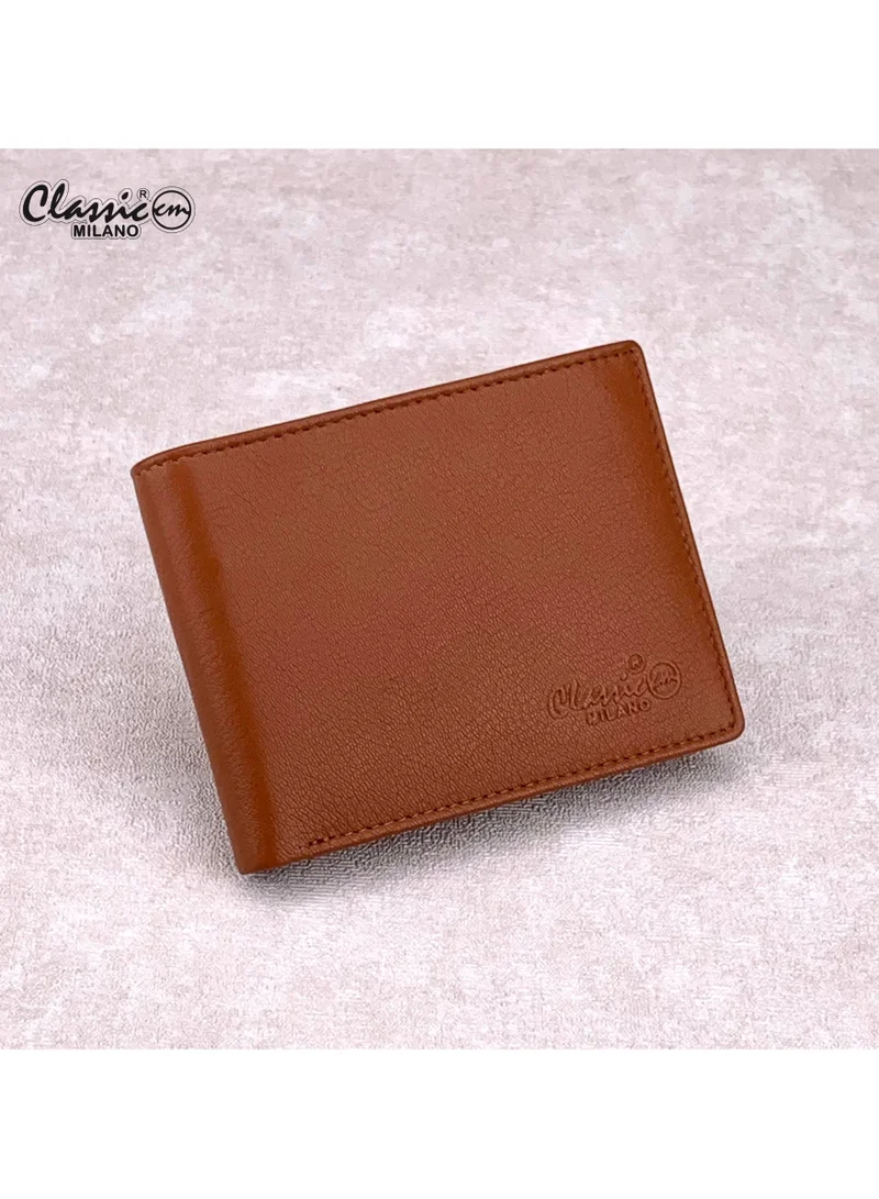 Classic Milano Classic Milano Men’s Wallet – Slim Bifold Leather Wallet for Men with RFID Blocking, Multiple Card Slots & Middle Zip – Stylish Mens Purse Wallets Gift for Husband, Father