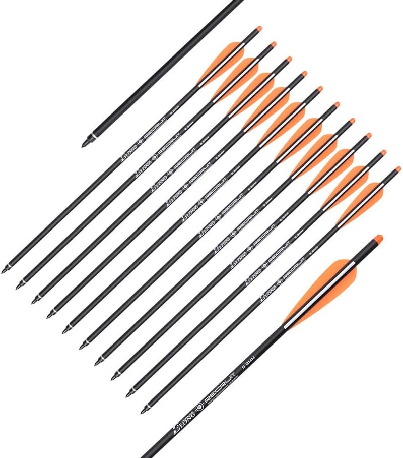 TY Archery Carbon Crossbow Bolts 16 18 20 Inch Hunting Archery Arrows with 4" Vanes Replaced Arrowhead Tip (Pack of 12) - Image 4