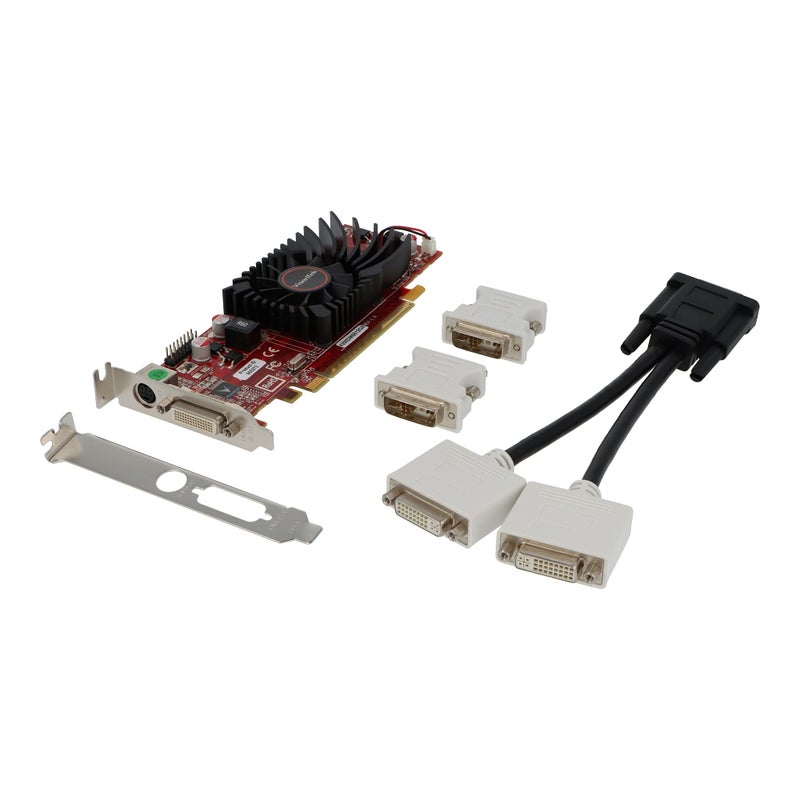 VisionTek Radeon 4350 SFF 512MB DDR2 2x DVII TV Out with 2x DVII to VGA Adapter Graphics Card 900273