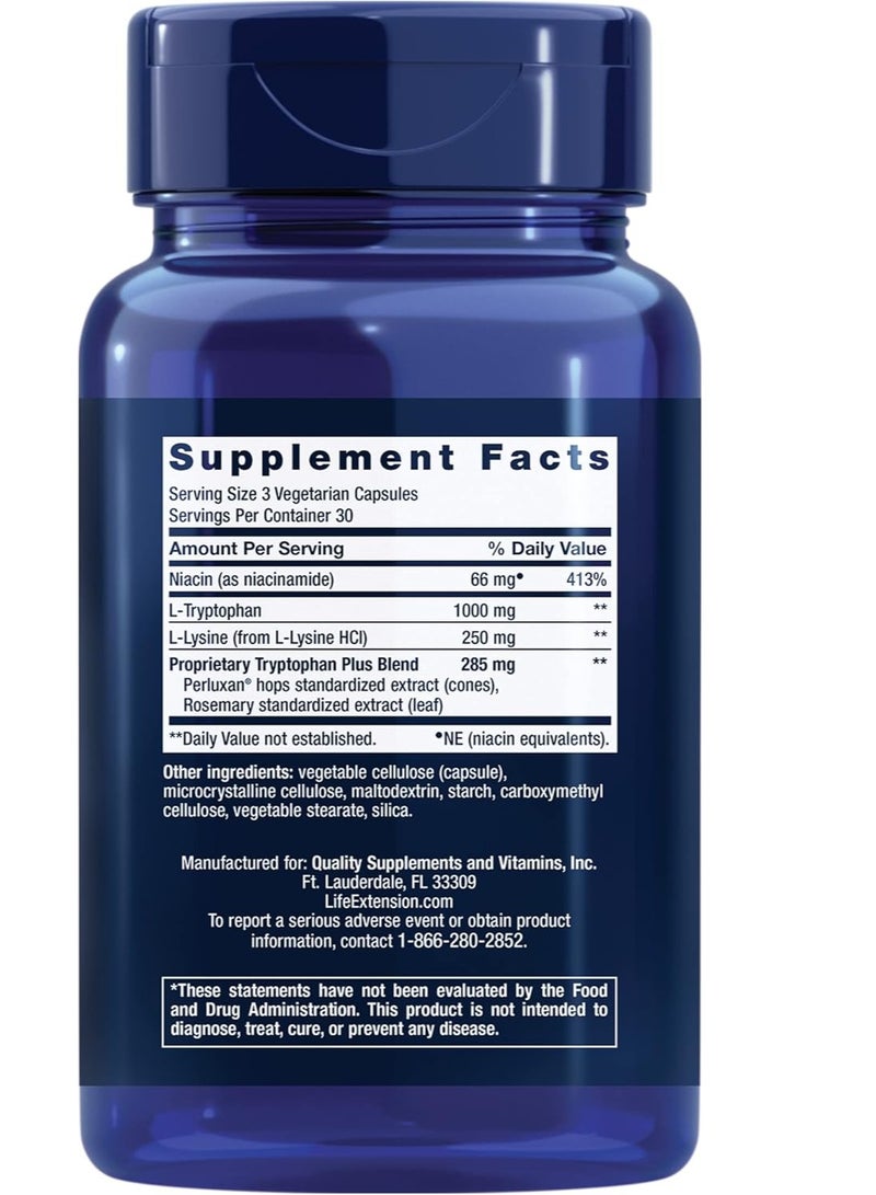 لايف إكستنشن تريبتوفان بلس المُحسَّن بتركيز 1000 ملغ، 90 كبسولة، 30 حصة - Image 2