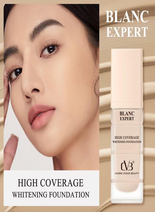 CVB C268 Blanc Expert High Coverage Whitening Foundation | 45ml Full Coverage Liquid Base for Indian Skin Tone | Long-Lasting, Brightening & Smooth Matte Finish (WHITE IVORY) - Image 5