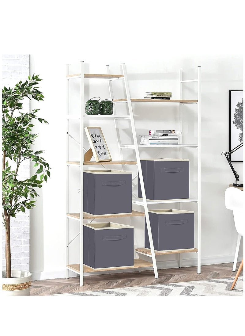Arabest - 6 Pack Collapsible Storage Bins, Fabric Bins with Handles, Large Capacity Storage Cubes for Books Toys Clothes and Sundries(Beige) - Image 1