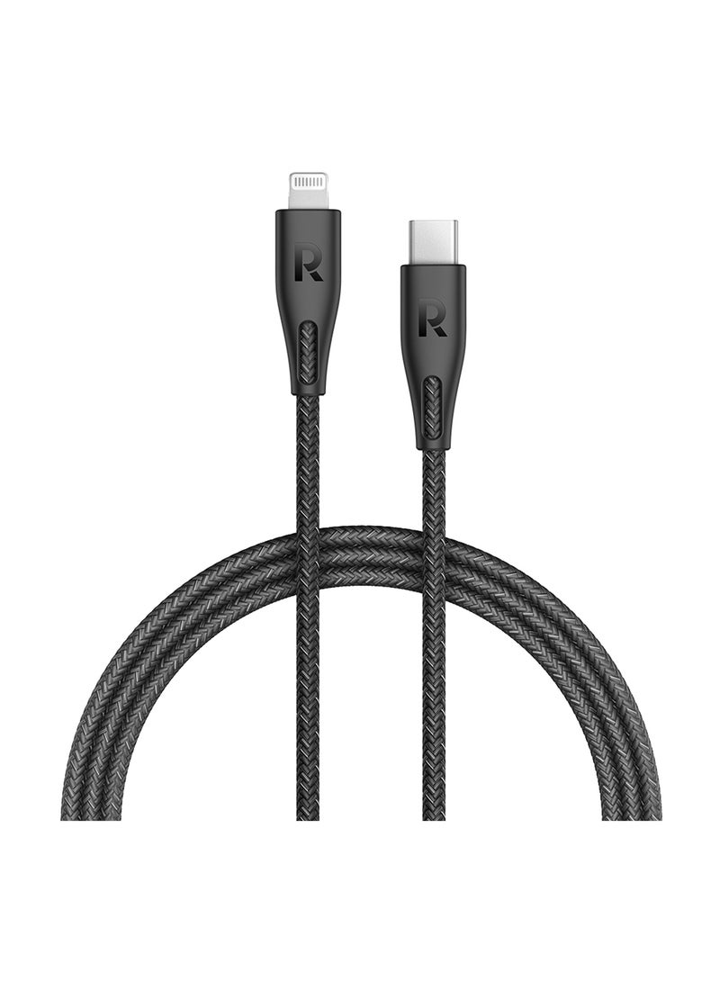 راف باور كابل RP-CB1018 Type-C To Lightning بطول 2 متر من النايلون - Image 2