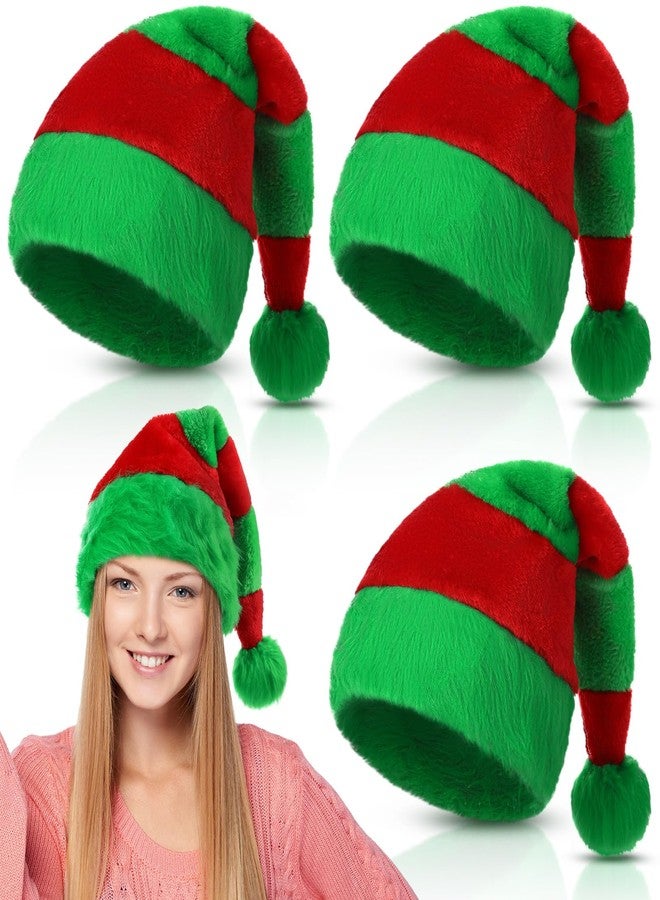 Kenning 4 Pcs Christmas Elf Santa Hat for Adults Red and Green Sant Hat for Unisex Adults Xmas New Year Festive Holiday Party(Red, Green) - Image 1