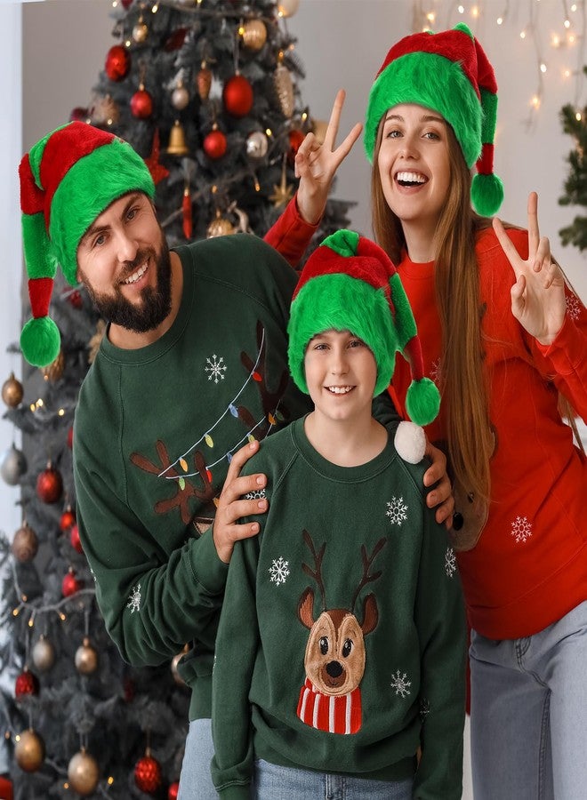 Kenning 4 Pcs Christmas Elf Santa Hat for Adults Red and Green Sant Hat for Unisex Adults Xmas New Year Festive Holiday Party(Red, Green) - Image 5