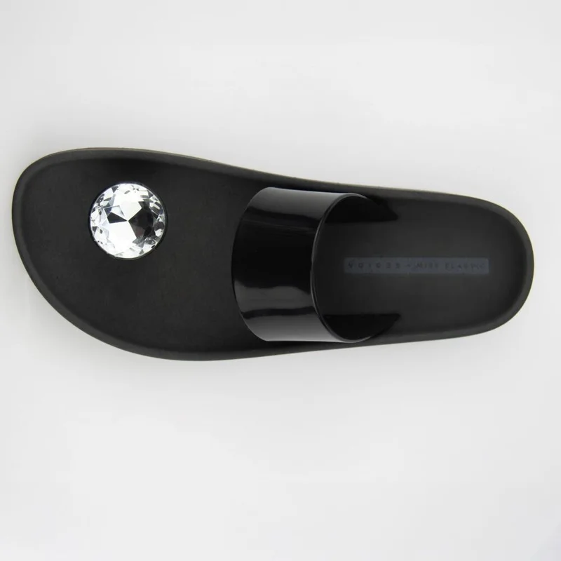 Voices Voices Women'S Flip Flops, Smooth Sunset - 004.00008, Color - Black