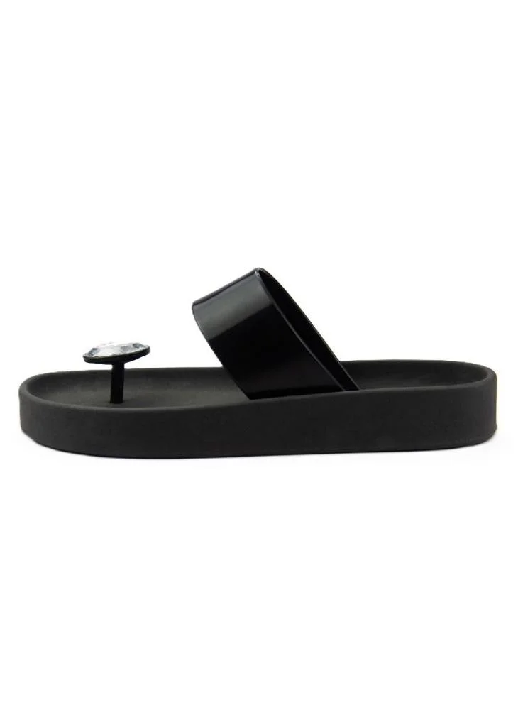 Voices Smooth Sunset Women'S Anti Slip Sole  Single Strap Sandals - Black