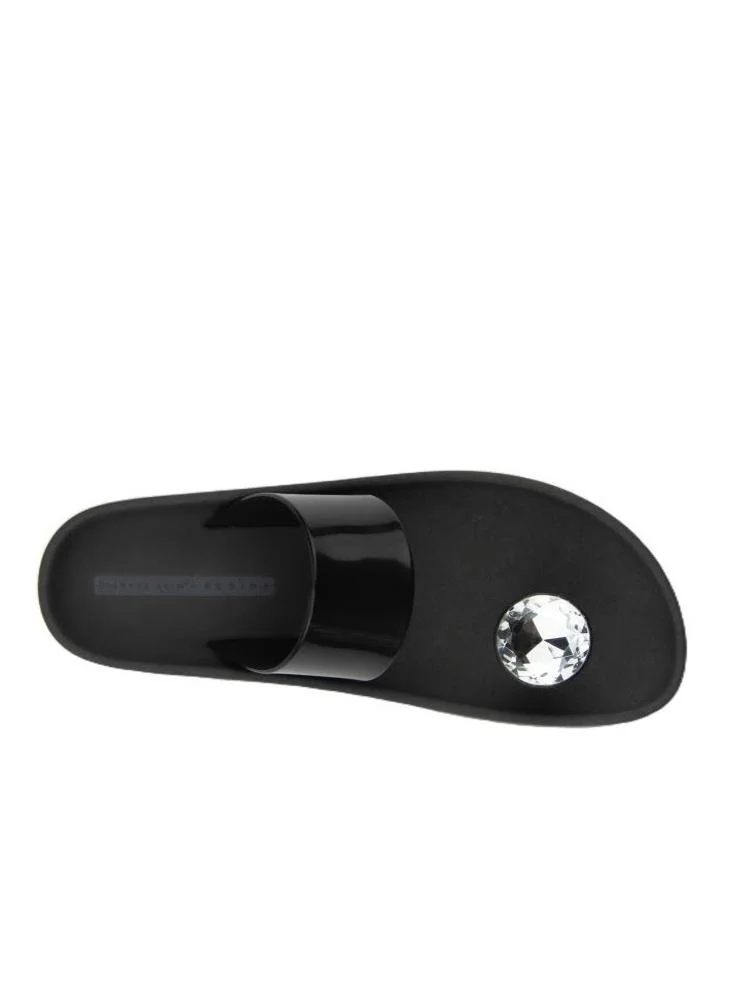 Voices Smooth Sunset Women'S Anti Slip Sole  Single Strap Sandals - Black
