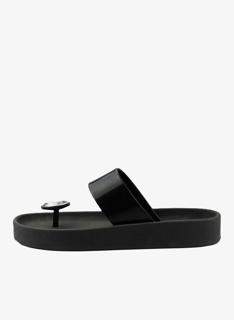 Voices Smooth Sunset Women'S Anti Slip Sole  Single Strap Sandals - Black - Image 2