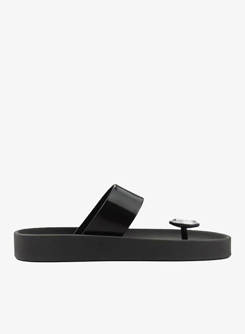 Voices Smooth Sunset Women'S Anti Slip Sole  Single Strap Sandals - Black - Image 1