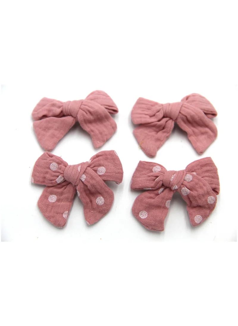 D'Daniela Adella Ribbon Bow Clip Set For Babies and Girls -  Pink & Dark Pink
