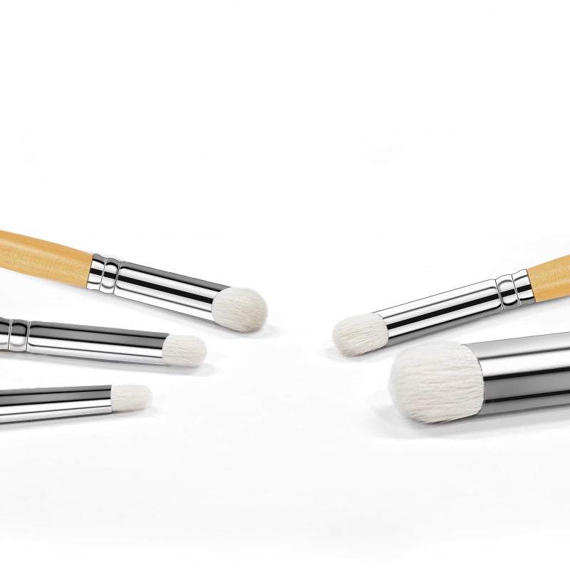 YFLLN Drybrush Set, 5 Sizes Miniature Paint Brushes, Multipurpose, Animal Hair, White, Silver, for Advanced & Professional Art, Tabletop & Wargames Miniature Watercolor Oil Painting - Image 2