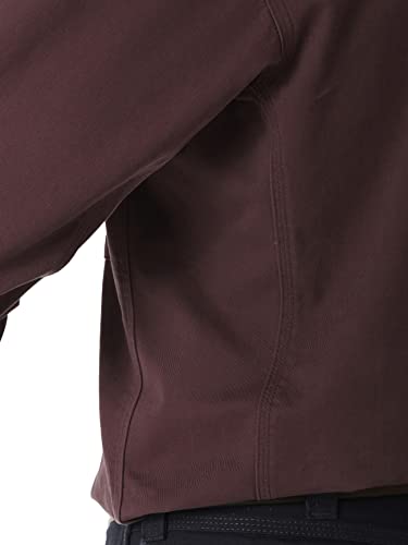 Wrangler Logger Twill Long Sleeve Workshirt, Burgundy, 2X Tall - Image 3
