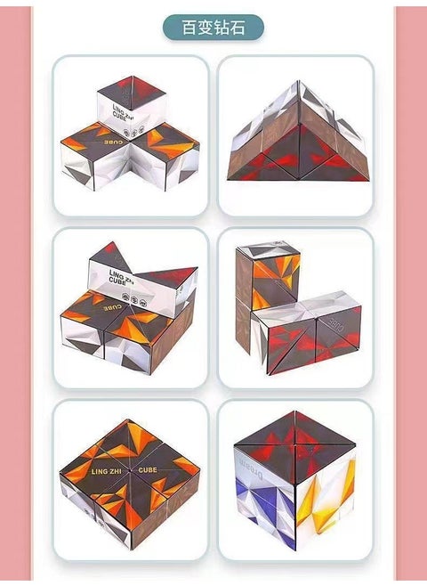 New 3D Puzzle Cube for Kids Variable Diamond Rubik's Cube