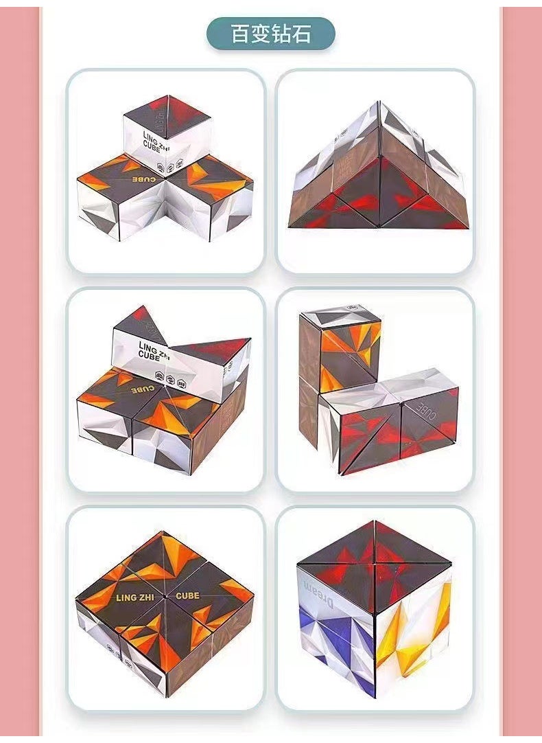 null - New 3D Puzzle Cube for Kids Variable Diamond Rubik's Cube - Image 1