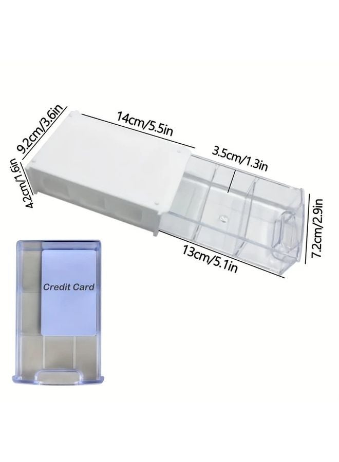 10pcs Clear Plastic Storage Boxes With Dividers Stackable Organizer Pull Out Shelves - Image 3