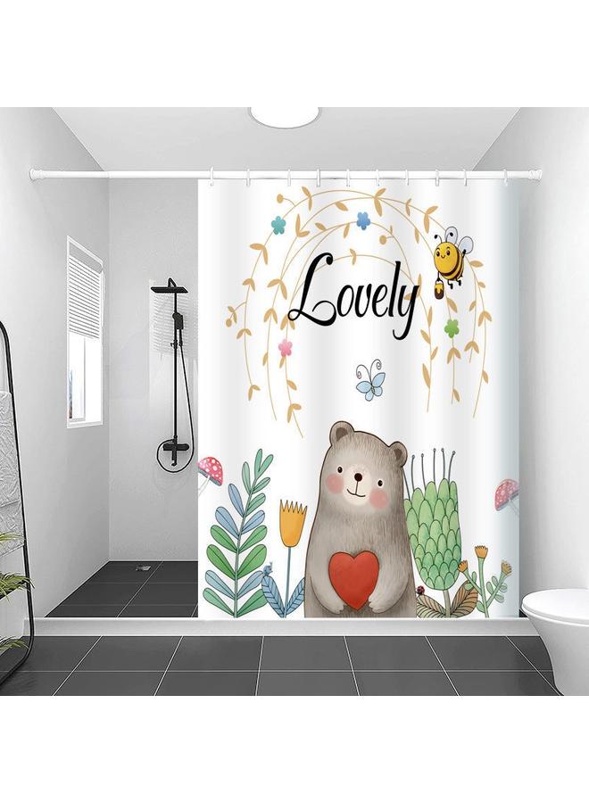 Bluejw Toilet Non-perforated Shower Curtain Suit Thickened Waterproof Mildew-proof Door Curtain Magnetic Water Barrier Suit Bathroom Partition Curtain  - Image 1
