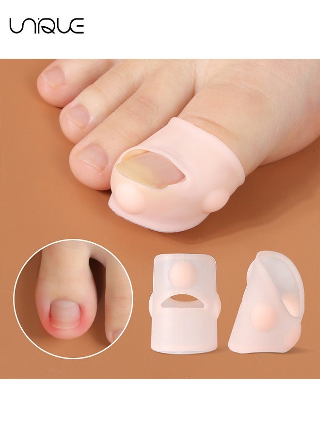 Unique 5 Pairs Elastic Silicone Ingrown Toenail Correction Sleeves Ingrown Toenail Corrector Ingrown Toenail Lifter Big Toe Sleeves Foot Care Toe Protector Paronychia Treatment Pedicure Tool Set  - Image 4