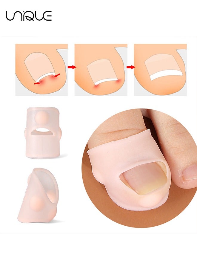 Unique 5 Pairs Elastic Silicone Ingrown Toenail Correction Sleeves Ingrown Toenail Corrector Ingrown Toenail Lifter Big Toe Sleeves Foot Care Toe Protector Paronychia Treatment Pedicure Tool Set  - Image 5
