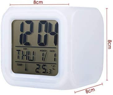 ARCADE TOYS ARCADE TOYS 7 Colour Changing LED Digital Alarm Clock Table Watch with Date Time Temperature for Office Bedroom MulticolorPlastic  - Image 5