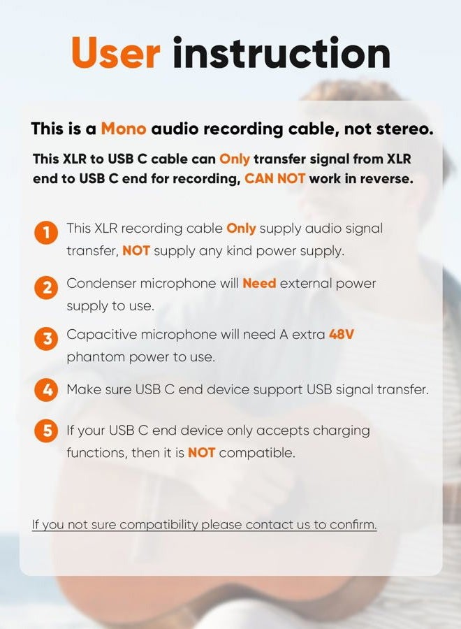 CableCreation XLR to USB C 3ft, XLR Female to USB Type C Professional Recording Audio Cable,for Microphones to Cellphone/Laptop/Tablet,Compatible with Windows Macos iOS Android Linux Unix,Shure PGA58 - Image 2