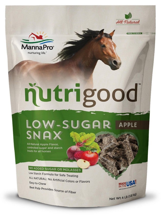 مانا برو نيوتريغود سناكس منخفض السكر للخيول، مكافآت الخيول بنكهة التفاح، 4 أرطال - Image 1