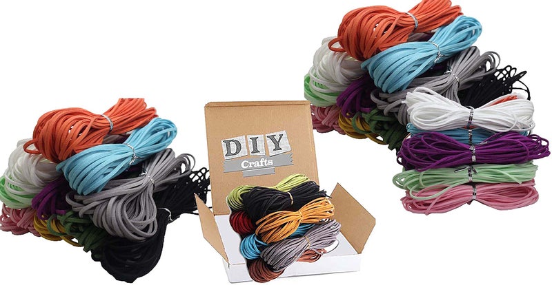 DIY Crafts Pack of 1 Set, Combo Set No # 9, Micro-Fiber Flat Leather Lace Beading Thread Faux Suede Cord String Velvet Beading Supplies (Mix Colors 1 mtr Each Co (Pack of 1 Set, Combo Set No # 9) - Image 5