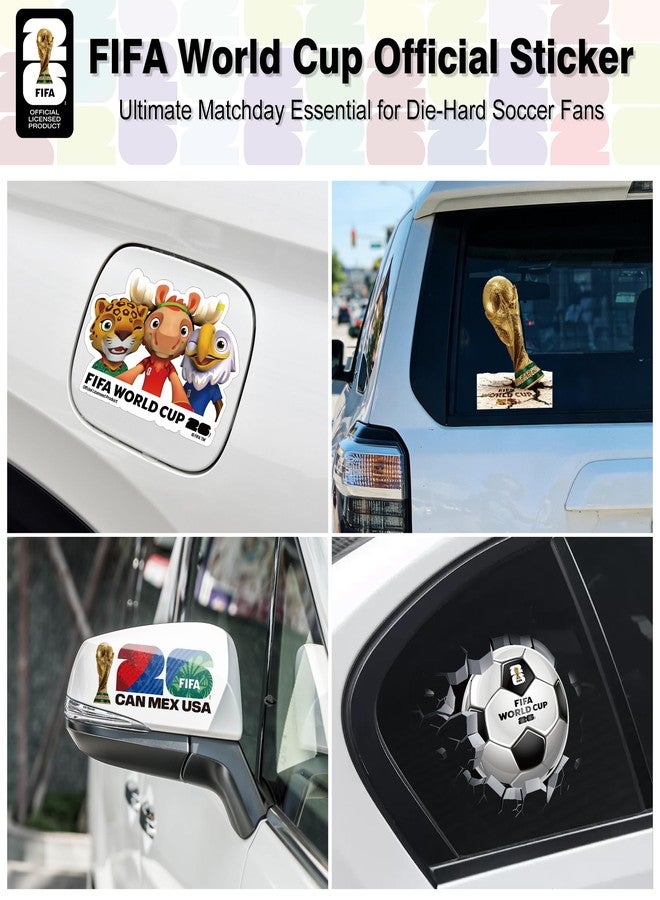 ميسوكا ملصقات سيارات لكأس العالم FIFA 26، 6 قطع من ملصقات الفينيل المقاومة للماء - Image 3