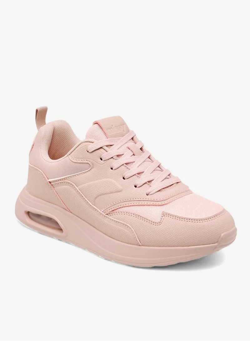 MISSY Women's Panelled Sneakers with Lace-Up Closure