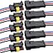Zuozee ZUOZE 5 Kit 3 Pin Car Connector Waterproof Electrical Connector Male and Female Way 18 AWG Wire Plug Socket Kit for Truck Motorcycle Boat and Other Wire Connection - Image 2