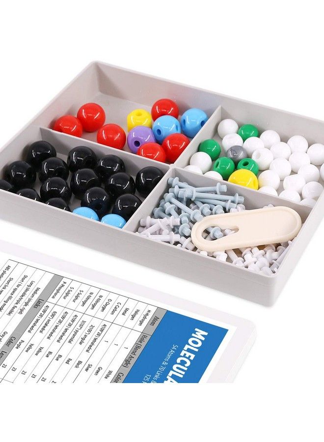 Swpeet 125 Pcs Molecular Model Kit For Inorganic & Organic Molecular Model Teacher And Student Kit 54 Atoms & 70 Links & 1 Short Link Remover Tool Science Toys  - Image 4