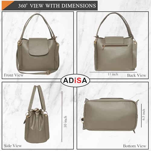 ADISA Shoulder Handbag for Women - Stylish Crossbody Bag with Sling Belt, Ladies' Purse with Top Zipper Closure, Gift for Women and Girls (AD4055) - Image 2