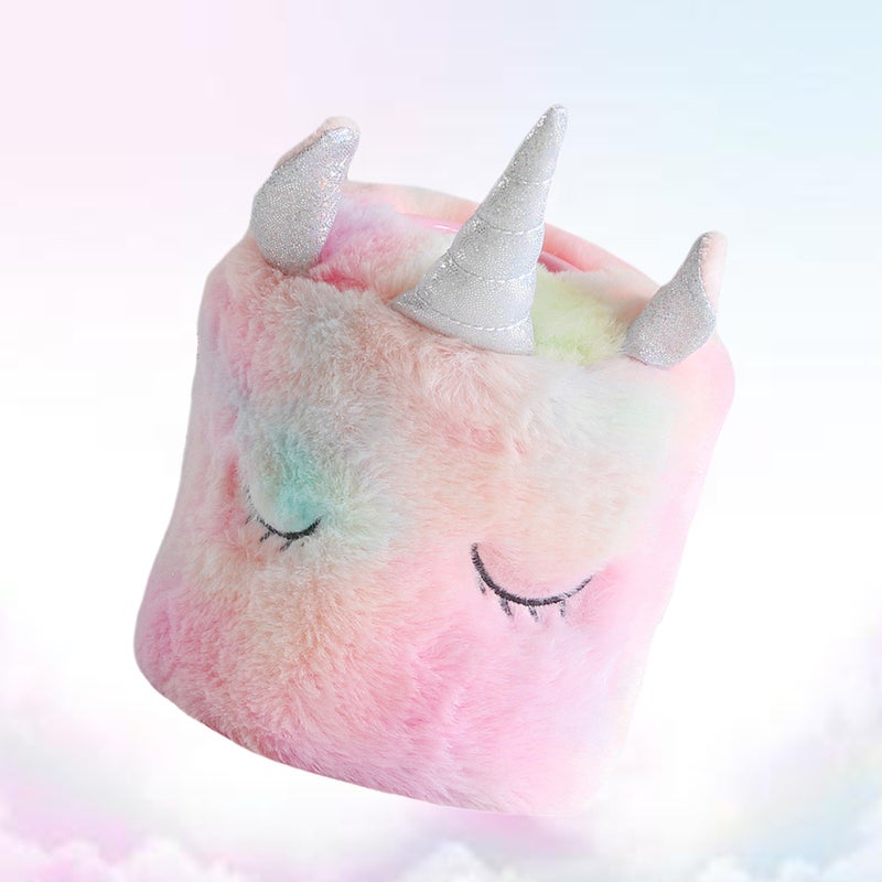 1PC Round Plush Tissue Box Paper Holder Tissue Container for Home Hotel Restaurant - Image 5